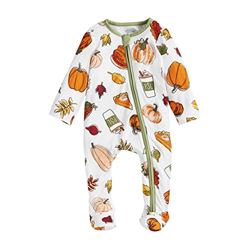 Mud Pie Baby Pumpkin Spice Sleeper, Orange, 0-3 Months