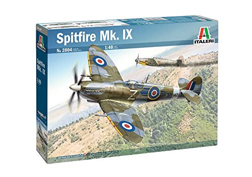 MRC Italeri -2804 Spitfire MK. IX, 1:48 Scale, Model Kit, Plastic Model, Modelling, IT2804