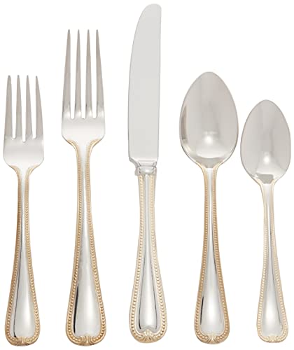 Lenox 5-Piece Vintage Jewel Gold Place Setting, Silver - 6056188