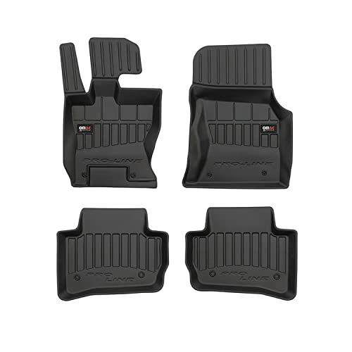 OMAC USA Premium Floor Mats for Range Rover Velar 2018-2023 3D Car Liners Set Black/Front & 2nd Row Seat - Rubber - All Weather - Odorless