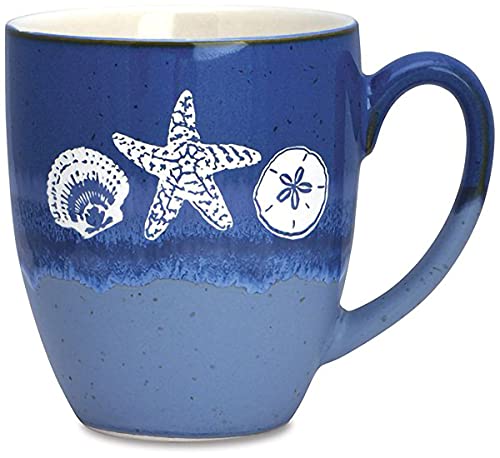 Cape Shore Freeport Coffee Tea Mug Cup, Shells Gifts for Birthday Christmas, 18 Oz