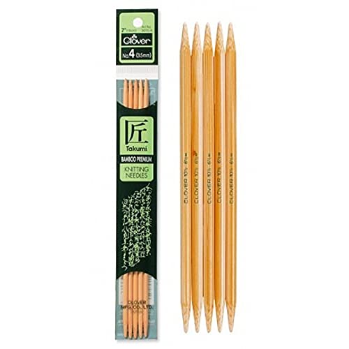 Clover 72681 Bamboo Double Point Knitting Needles 7 in. 5-Pkg-Size 2