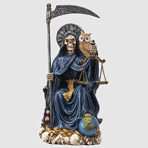 Pacific Trading Giftware Santa Muerte, 9-inch Height, Blue, Cold Cast Resin, Home, Home D√©cor