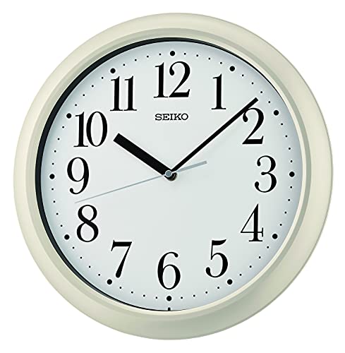 SEIKO Yori Wall Clock, Pearlized White