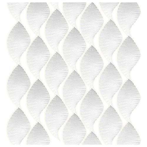 Amscan Wide Fringe Streamers, 30" x 4 1/2", White