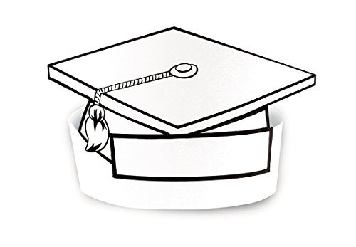Hygloss Make-Your-Own Paper Grad Cap for Graduation 24 Piece (65280)