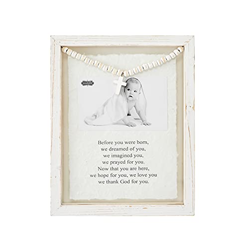 Mud Pie Baby Prayer Picture Frame, 10 x 8, White, Pinewood