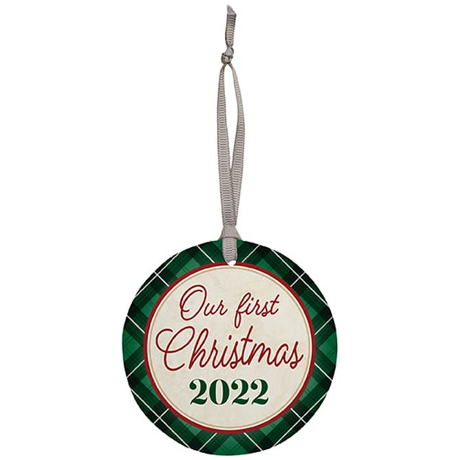 Carson Home Accents Our First Christmas Hanging Ornament, 3.5-inch Diameter
