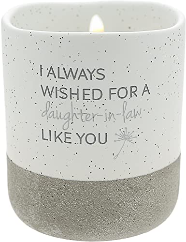 Pavilion - I Always Wished for A Daughter-in-Law Like You - 10-Ounce Surprise Hidden Message Natural Soy Wax Candle Cotton Scented, 1 Count (Pack of 1), 3.5‚Äö√Ñ√π x 4‚Äö√Ñ√π