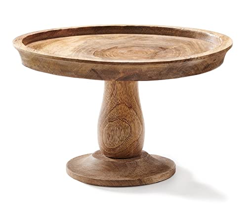 Giftcraft 094569 Decorative Cake Stand, 12-inch Length, Wood