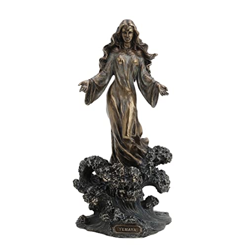 Unicorn Studio Yemaya - Mother of All Standing on Ocean Wave Statue