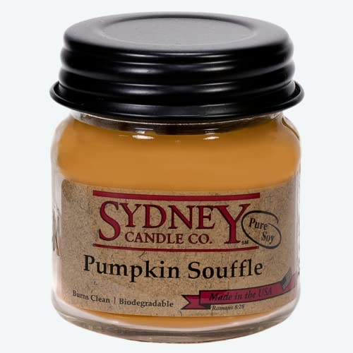 Sydney Candle Co. Fall Candles | Soy Mason Jar Candle | Fall Scented Candles for Home |Pumpkin Suffle | Holiday Candle (7.5 oz)