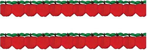 Beistle Tissue Apple Garland Party Accessory (1 count) (1/Pkg)