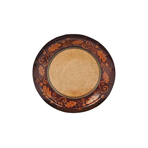 Fun Express Thanksgiving Turkey Dessert Plates - 8 Pack - Disposable Party Supplies