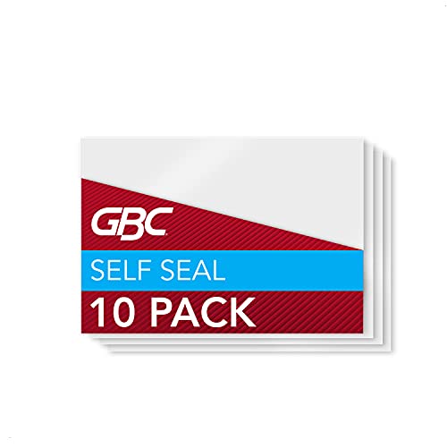 ACCO (Office) GBC Laminating Sheets, Self Adhesive Pouches, Horizontal ID Badge, 8 Mil, SelfSeal, 10 Pack (3745686)