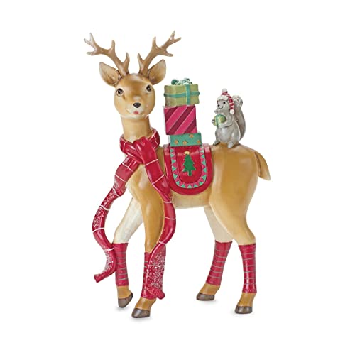 Melrose 83398 Deer and Squirrel, 10-inch Height, Resin