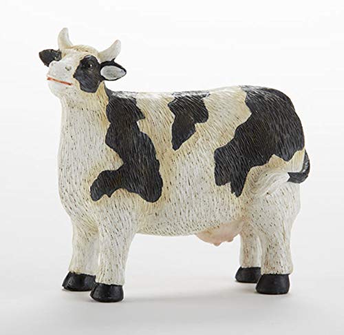 Delton Products 4274-2 Resin Black and White Cow, 5.3 x 4.9 inch
