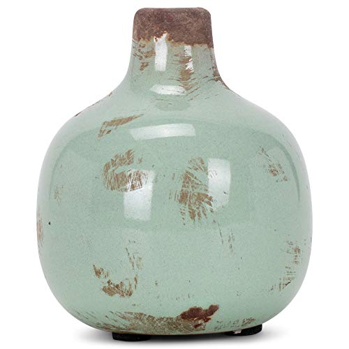Creative Brands 47th & Main Rustic Ceramic Vase, Mini, Light Green