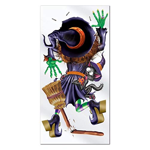 Beistle Crashing Witch Door Cover, 30-Inch by 5-Feet