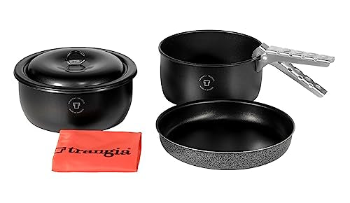Liberty Mountain Trangia Tundra 3 Non-Stick Camping Cook Pot Set,All Grey,One Size,TRTUNDRA3