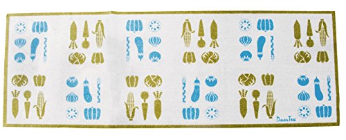 Floortex Doortex Printed Long Kitchen Runner, Rectangular, Vegetable Design, 20" x 55" (FR4KR2055VL)