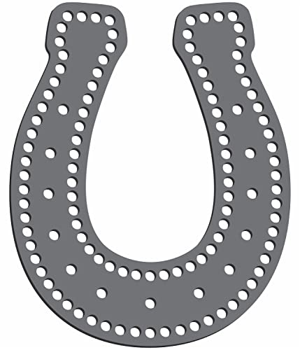 Rhinestone Genie Horse Shoe 5" Magnetic Rhinestone Template, Black