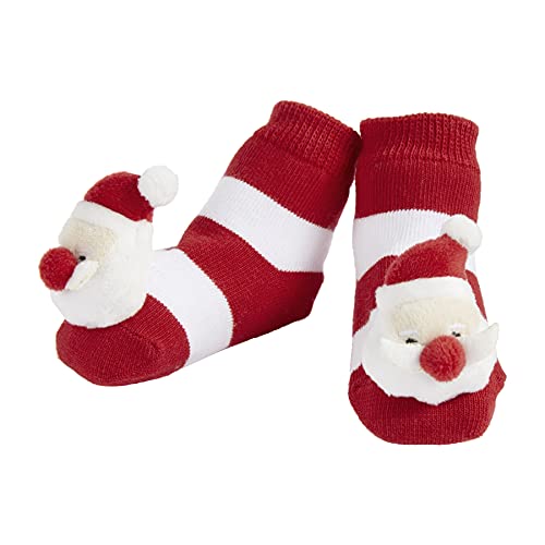 Mud Pie Baby Children's Christmas Reindeer Rattle Toes, Santa, 0-12 Months