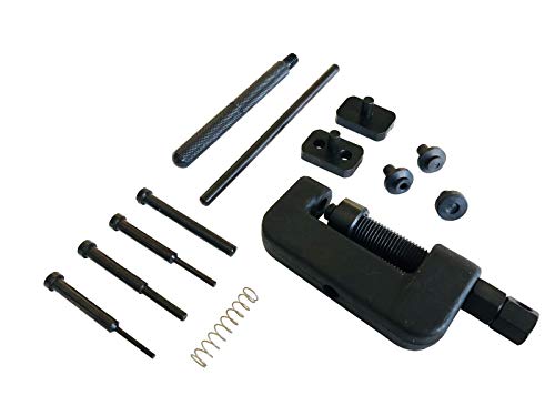 EZ Travel Distribution Professional EZ Travel Collection Chainsaw Chain, Bike Chains, Etc. Breaker and Link Setting Tool Kit (13 Piece Set)
