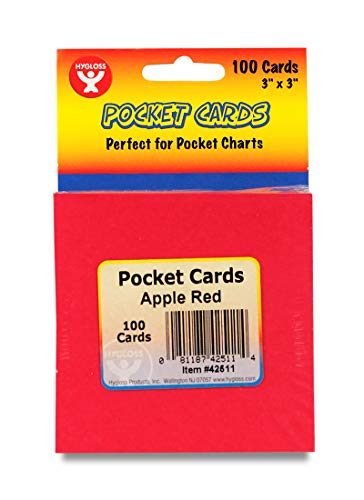 Hygloss Products Cards, 3" x 3" Size, Apple Red (42511)