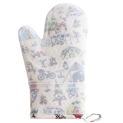 Two Lumps of Sugar Kitchen Silicone Mittens Pot Holder (Bear Camp)