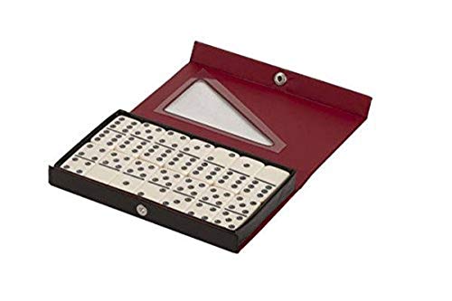CHH Double Six Professional Dominoes - White with Black Dots, Case Color May Very