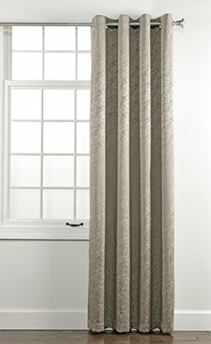 Belle Maison Stylemaster Home Products Renaissance Home Fashion Portland Foam Back Grommet Panel, 55" x 95" Cobblestone
