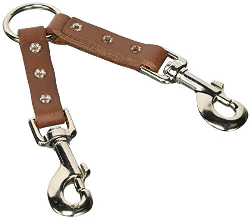 OmniPet 2 x 2 Dog Bully Leather Lead Coupler, Small