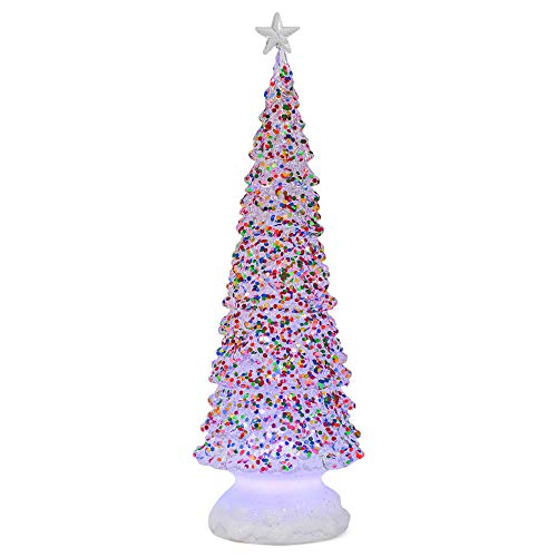 Roman 133092 Led Color Sparkle Tree with Star, 13 inch, Multicolor