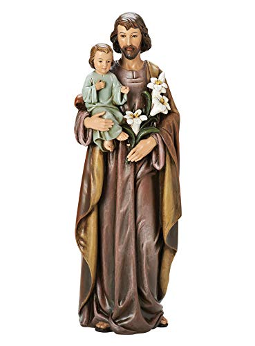 Roman Joseph and Child 18 inch Resin Stone Inspirational Figurine Decoration Statue