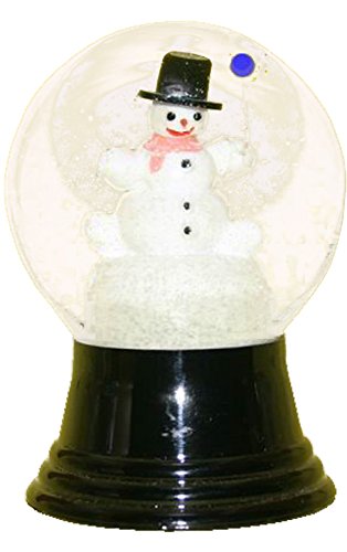 Alexander Taron Importer PR1406 Perzy Snowglobe-Medium Snowman with Balloon-5" H W x 3" D, 5" x 3" x 3", White