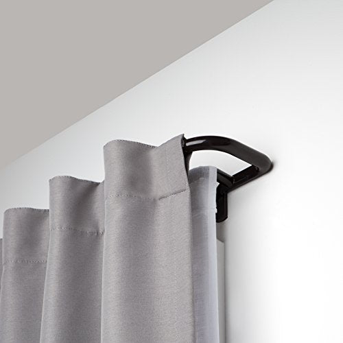 Umbra Twilight Double Curtain Rod Set  Wrap Around Design is Ideal for Blackout or Room Darkening Panels, 28 to 48-Inch, Bronze