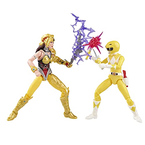 Hasbro Power Rangers Lightning Collection Mighty Morphin Yellow Ranger Aisha Vs. Scorpina 2-Pack 6-Inch Premium Collectible Action Figure Toys