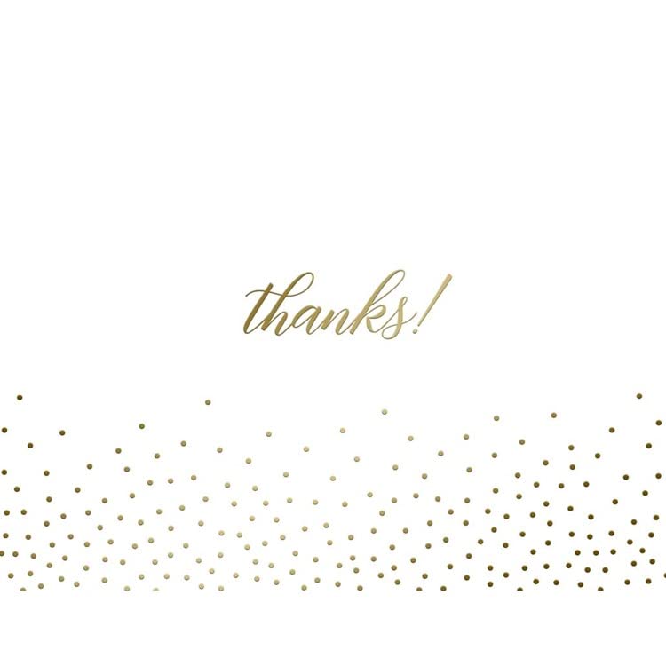 Design Design 119-09627 Confetti Thanks Thank You Boxed Notecard, 5-inch Length
