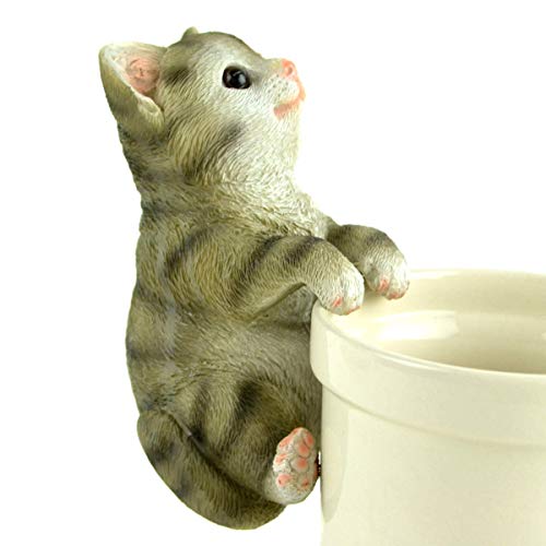Midwest Design Imports Cat Garden Pot Hanger, 6", Grey