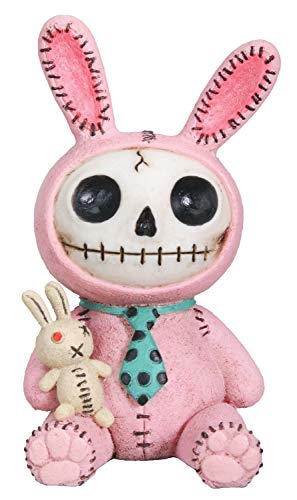 Pacific Trading SUMMIT COLLECTION Furrybones Pink Bun Bun Signature Skeleton in Bunny Costume with Bunny Doll