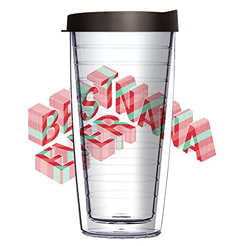 Comfy Hour 3D Best Nana Ever 16 oz Clear Tumbler with Black Lid, For Grandma, For Her