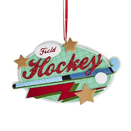 Kurt Adler Field Hockey Ornament for Personalization