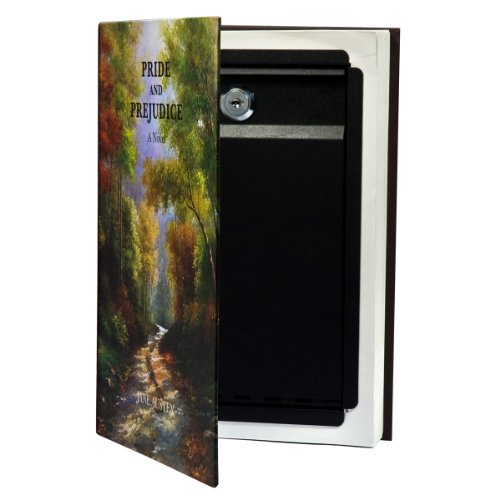 BARSKA Hidden Real Book Lock Box with Key Lock , 7.5 x 1.75 x 10.5