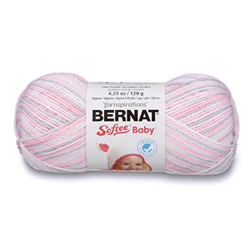 Spinrite Yarns (CA) Bernat Softee Baby Yarn, Ombre, 4.25 oz, Gauge 3 Light, Pink Flannel