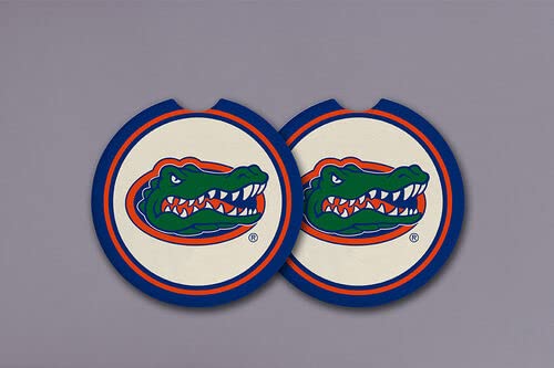 Magnolia Lane University of Florida Gators Football Car Coaster, Set of 2, 2.67-inch Length, Drinking Beverage Holder, Travel Accessories
