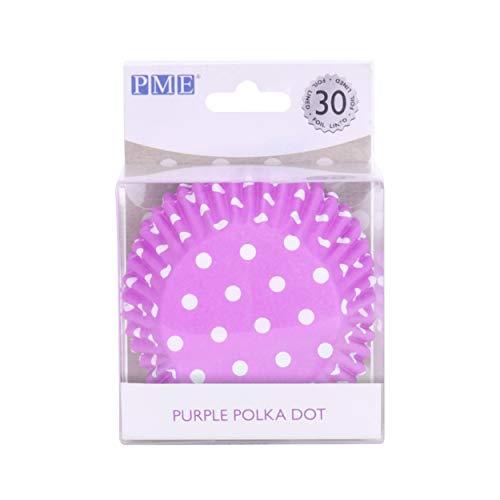 PME Cake Purple Polka Dot Foil Coated Paper Baking Moulds
