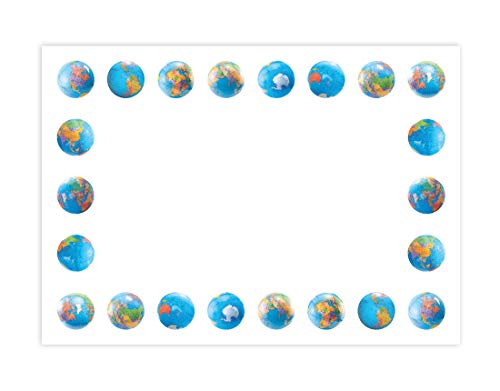 Hygloss Products Globes Self Adhesive Kids Name Tags - 3.5 x 2.5 Inch, 36 Pack
