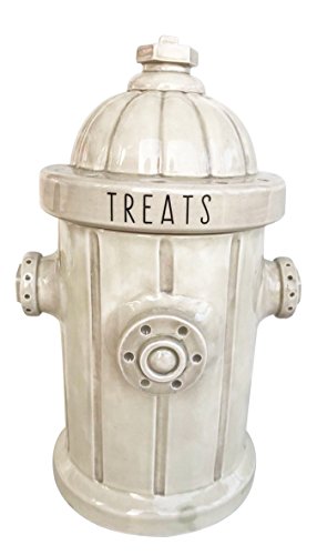 Blue Sky Clayworks Clayworks Fire Hydrant Treat Jar, White