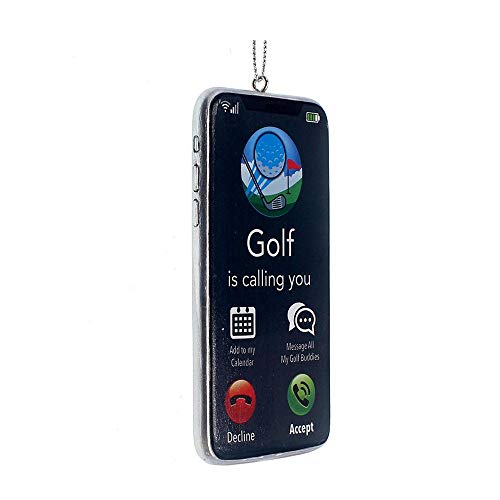Kurt Adler A2010 Golf is Calling You Cell Phone Ornament, 4-inch Tall, Resin